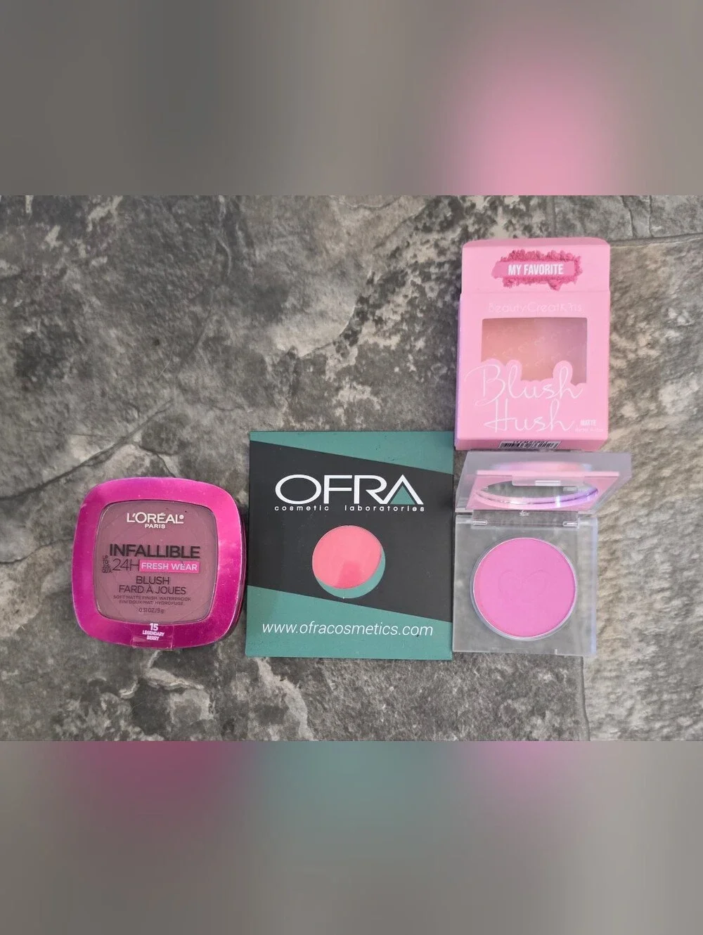 Blush Bundle-- Ofra In Melon, Beauty Creations In My Favorite & L'Oreal